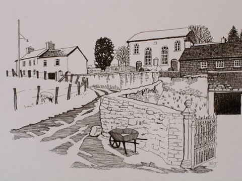 Home village of William Williams Pantycelyn
Original Â£120, Limited Print Â£25